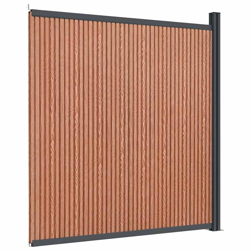 Πάνελ Περίφραξης Καφέ 173 x 186 εκ. από WPC - Pakobazaar
