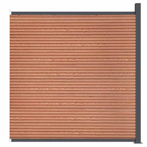 Πάνελ Περίφραξης Καφέ 173 x 186 εκ. από WPC - Pakobazaar