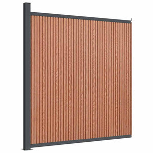 Πάνελ Περίφραξης Καφέ 173 x 186 εκ. από WPC - Pakobazaar
