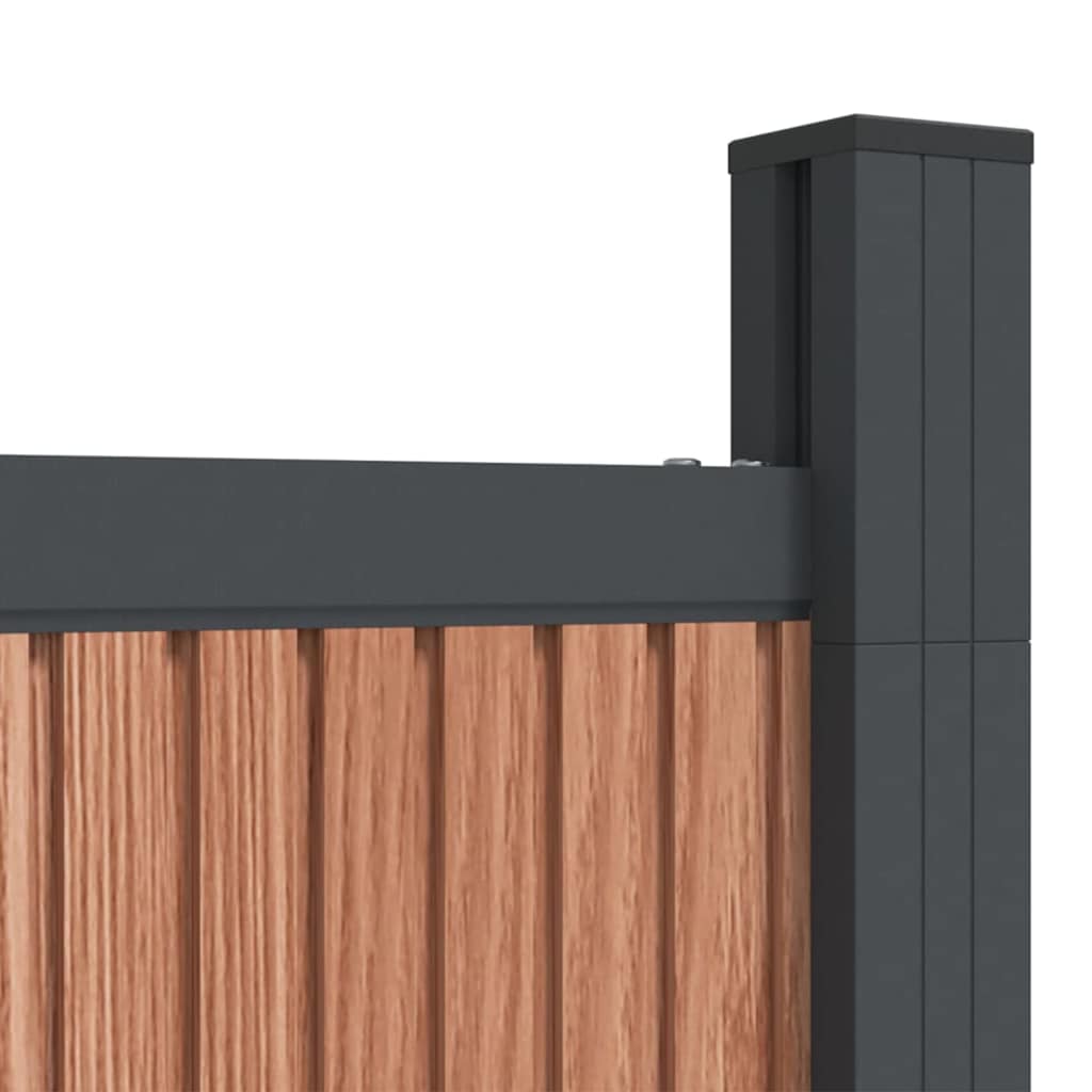 Πάνελ Περίφραξης Καφέ 173 x 186 εκ. από WPC - Pakobazaar