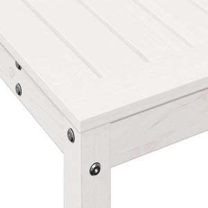 Τραπέζι Κηπουρικής με Ράφι Λευκό 82,5x35x75εκ.Μασίφ Ξύλο Πεύκου