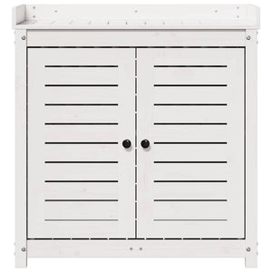 Τραπέζι Κηπουρικής με Ράφια 82,5x50x86,5 εκ. Μασίφ Ξύλο Πεύκου - Pakobazaar