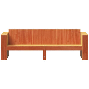 Καναπές Κήπου Τριθέσιος Καφέ 189x60x62 εκ. Μασίφ Ξύλο Πεύκου