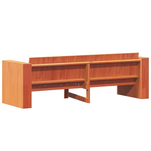 Καναπές Κήπου Τριθέσιος Καφέ 189x60x62 εκ. Μασίφ Ξύλο Πεύκου