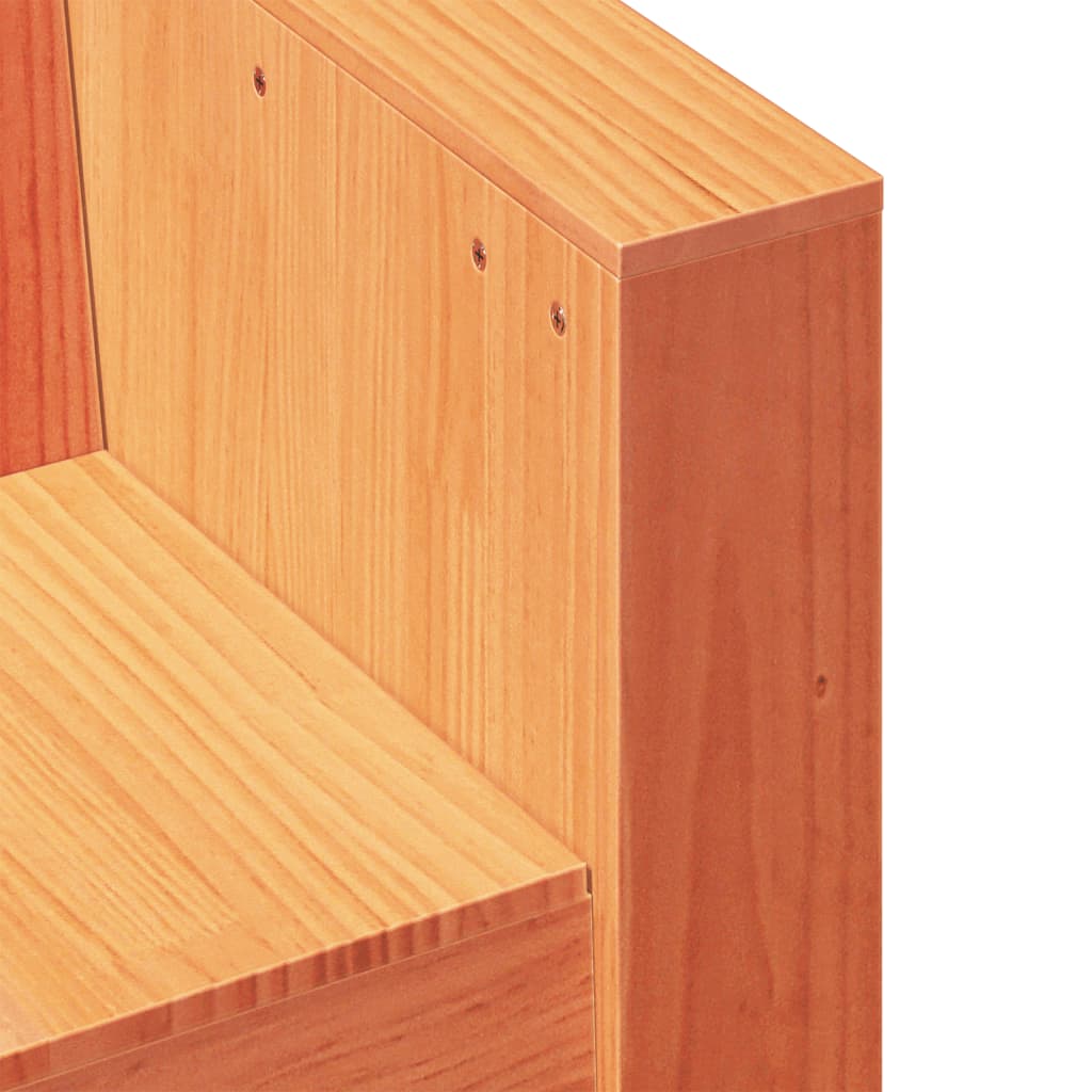 Καναπές Κήπου Τριθέσιος Καφέ 189x60x62 εκ. Μασίφ Ξύλο Πεύκου - Pakobazaar