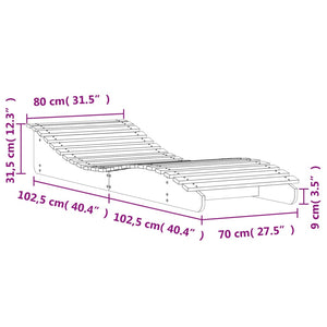 Ξαπλώστρα Καφέ Κεριού 205x80x31,5 εκ. από Μασίφ Ξύλο Πεύκου - Pakobazaar