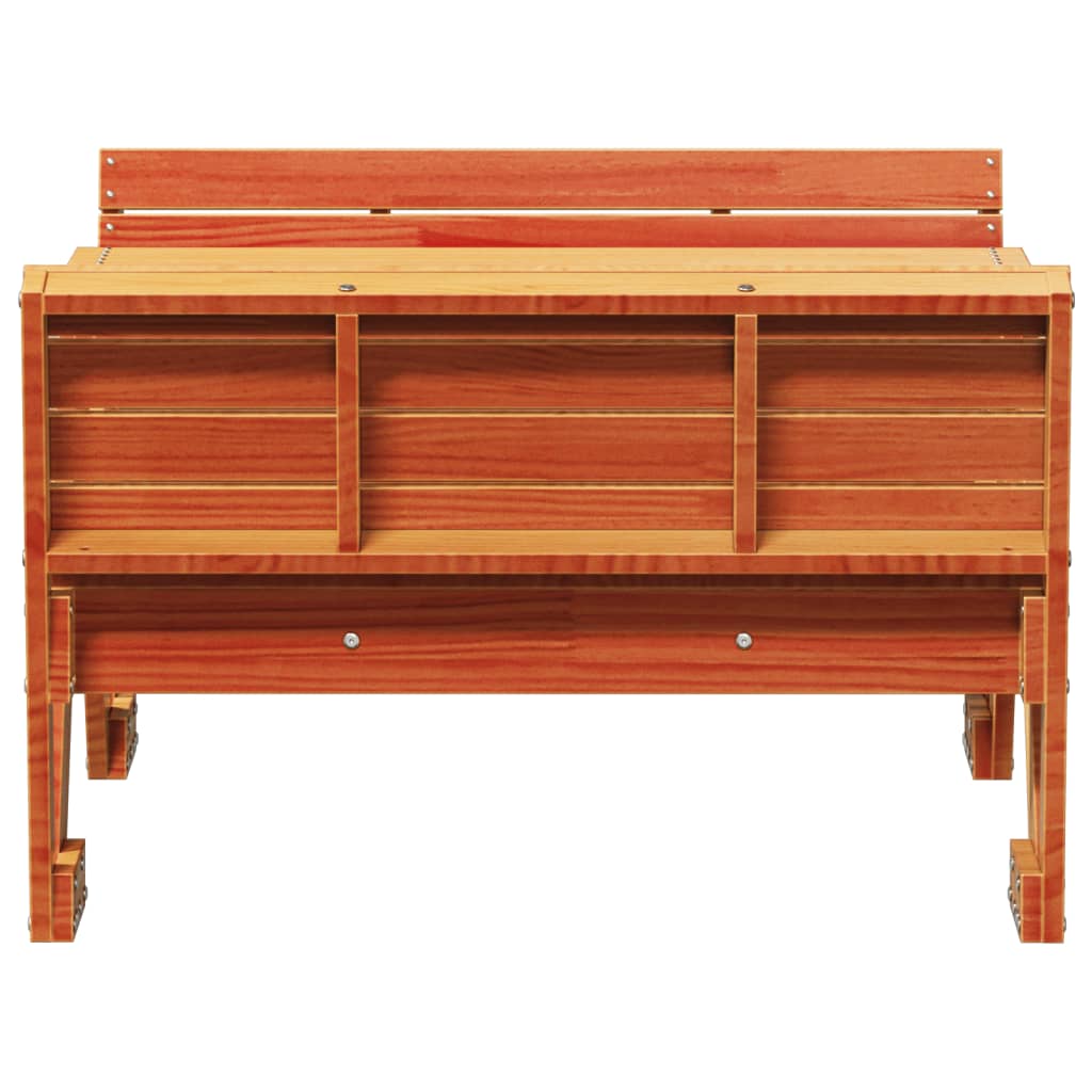 Τραπέζι Πικνίκ για Παιδιά 88x122x58 εκ. Καφέ Μασίφ Ξύλο Πεύκου - Pakobazaar