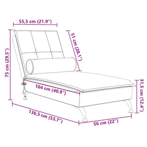 Ανάκλιντρο Ανοιχτό Γκρι Βελούδινο με Μαξιλάρι