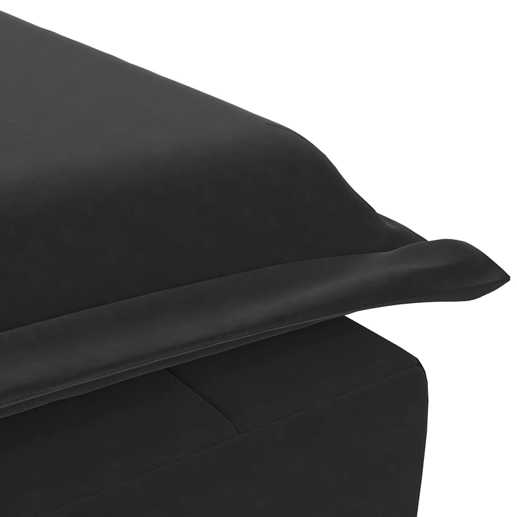 Ανάκλιντρο Μαύρο Βελούδινο με Μαξιλάρι Βελούδινο - Pakobazaar