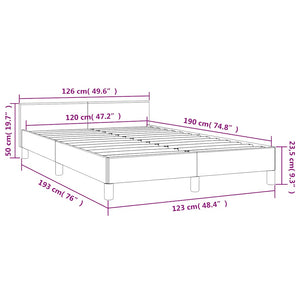 Πλαίσιο Κρεβατιού χωρίς στρώμα Κρεμ 120x190 εκ.Συνθ. Δέρμα