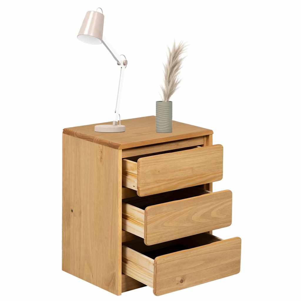 Κομοδίνο SAUDA Χρώμα Δρυός 44x35x56 εκ. Μασίφ Ξύλο Πεύκου