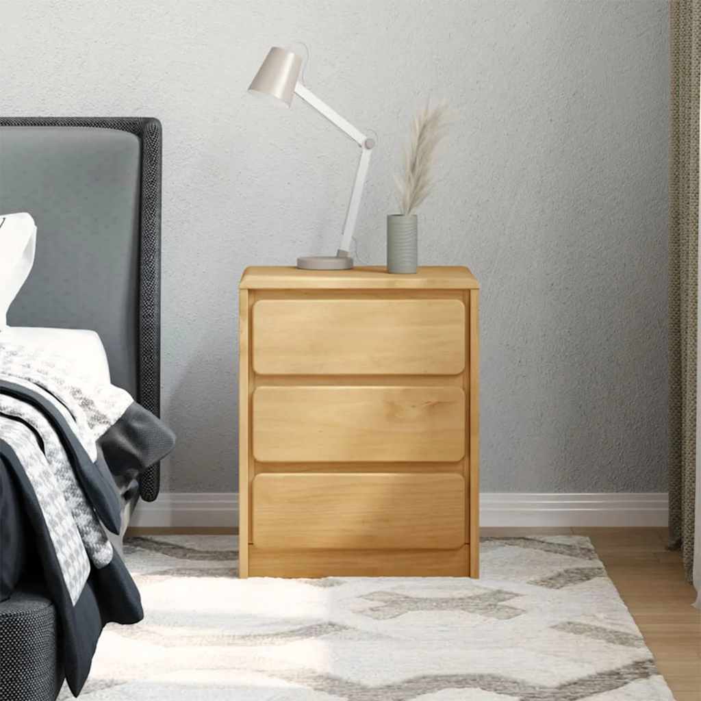 Κομοδίνο SAUDA Χρώμα Δρυός 44x35x56 εκ. Μασίφ Ξύλο Πεύκου