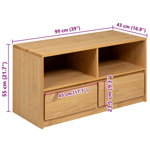 Έπιπλο Τηλεόρασης SAUDA Χρώμα Δρυός 99x43x55 εκ. Μασίφ Πεύκο