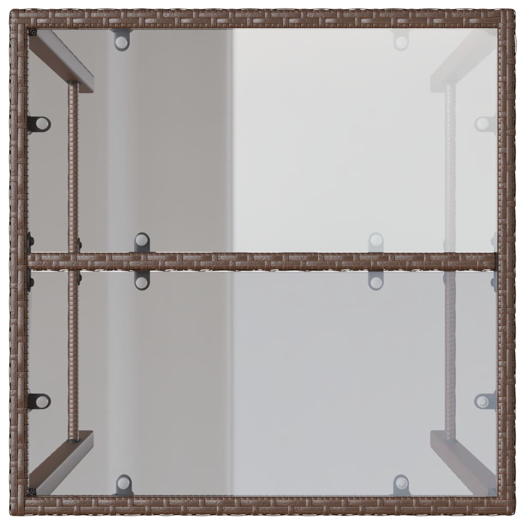 Τραπέζι Μπαρ Εξ. Χώρου Καφέ 70x70x110 εκ. Συνθετικό Ρατάν