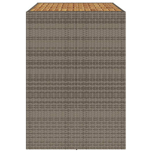 Τραπέζι Μπαρ Κήπου Επιφ. Ακακίας Γκρι 145x80x110εκ. Συνθ. Ρατάν