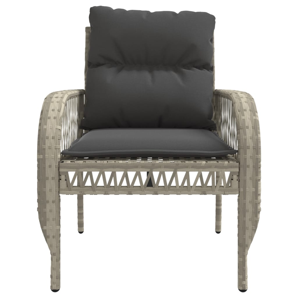 Σαλόνι Κήπου Σετ 4 Τεμαχίων Γκρι Συνθετικό Ρατάν με Μαξιλάρια