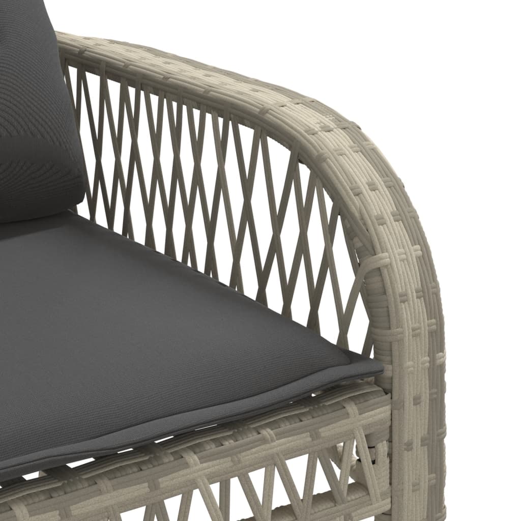 Σαλόνι Κήπου Σετ 4 Τεμαχίων Γκρι Συνθετικό Ρατάν με Μαξιλάρια