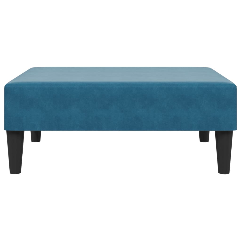 Υποπόδιο Μπλε 77x55x31 εκ. Βελούδινο