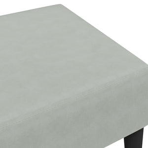 Υποπόδιο Ανοιχτό Γκρι 77x55x31 εκ. Βελούδινο - Pakobazaar