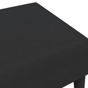 Υποπόδιο Μαύρο 77x55x31 εκ. Βελούδινο