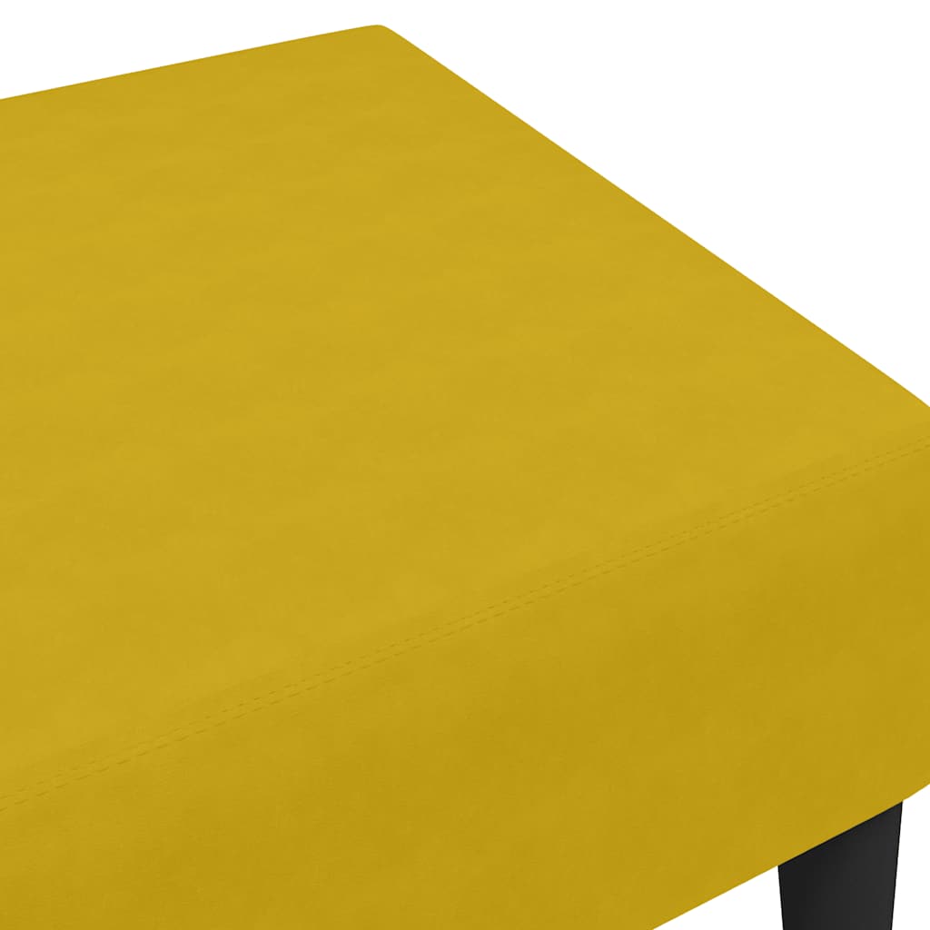 Σκαμπό/Υποπόδιο Κίτρινο 77x55x31 εκ. Βελούδινο