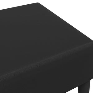 Υποπόδιο Μαύρο 77x55x31 εκ. από Συνθετικό Δέρμα