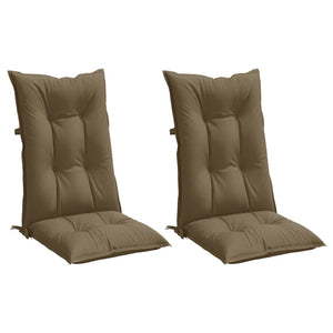 Μαξιλάρια Καρέκλας Κήπου Πλάτη 2τεμ Taupe 120x50x7 εκ. Ύφασμα - Pakobazaar