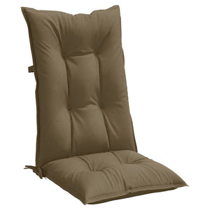 Μαξιλάρια Καρέκλας Κήπου Πλάτη 2τεμ Taupe 120x50x7 εκ. Ύφασμα - Pakobazaar