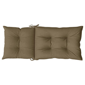 Μαξιλάρια Καρέκλας Κήπου Πλάτη 2τεμ Taupe 120x50x7 εκ. Ύφασμα - Pakobazaar