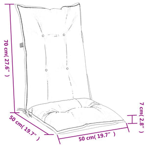 Μαξιλάρια Καρέκλας Κήπου Πλάτη 2τεμ Taupe 120x50x7 εκ. Ύφασμα - Pakobazaar