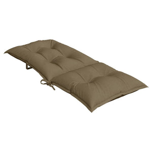 Μαξιλάρια Καρέκλας Κήπου Πλάτη 4τεμ Taupe 120x50x7 εκ. Ύφασμα - Pakobazaar