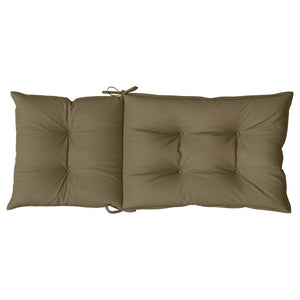 Μαξιλάρια Καρέκλας Κήπου Πλάτη 4τεμ Taupe 120x50x7 εκ. Ύφασμα - Pakobazaar