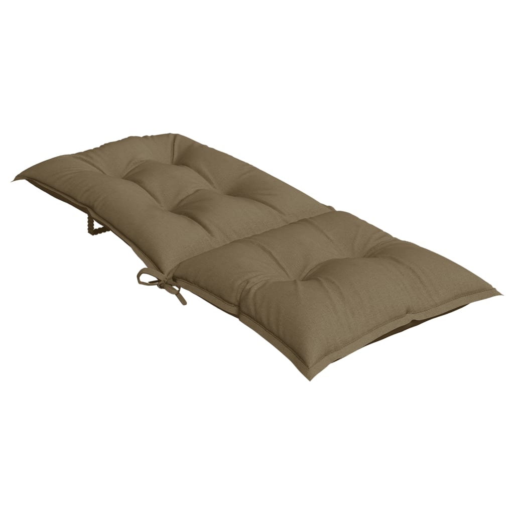 Μαξιλάρια Καρέκλας Κήπου Πλάτη 6τεμ Taupe 120x50x7 εκ. Ύφασμα - Pakobazaar