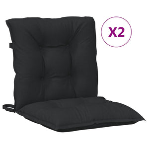 Σετ Μαξιλαριών για Χαμηλή Πολυθρόνα 2 pcs Μελανζέ Μαύρο - Pakobazaar