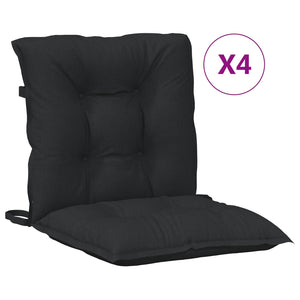 Σετ Μαξιλαριών για Χαμηλή Πολυθρόνα 4 pcs Μελανζέ Μαύρο - Pakobazaar