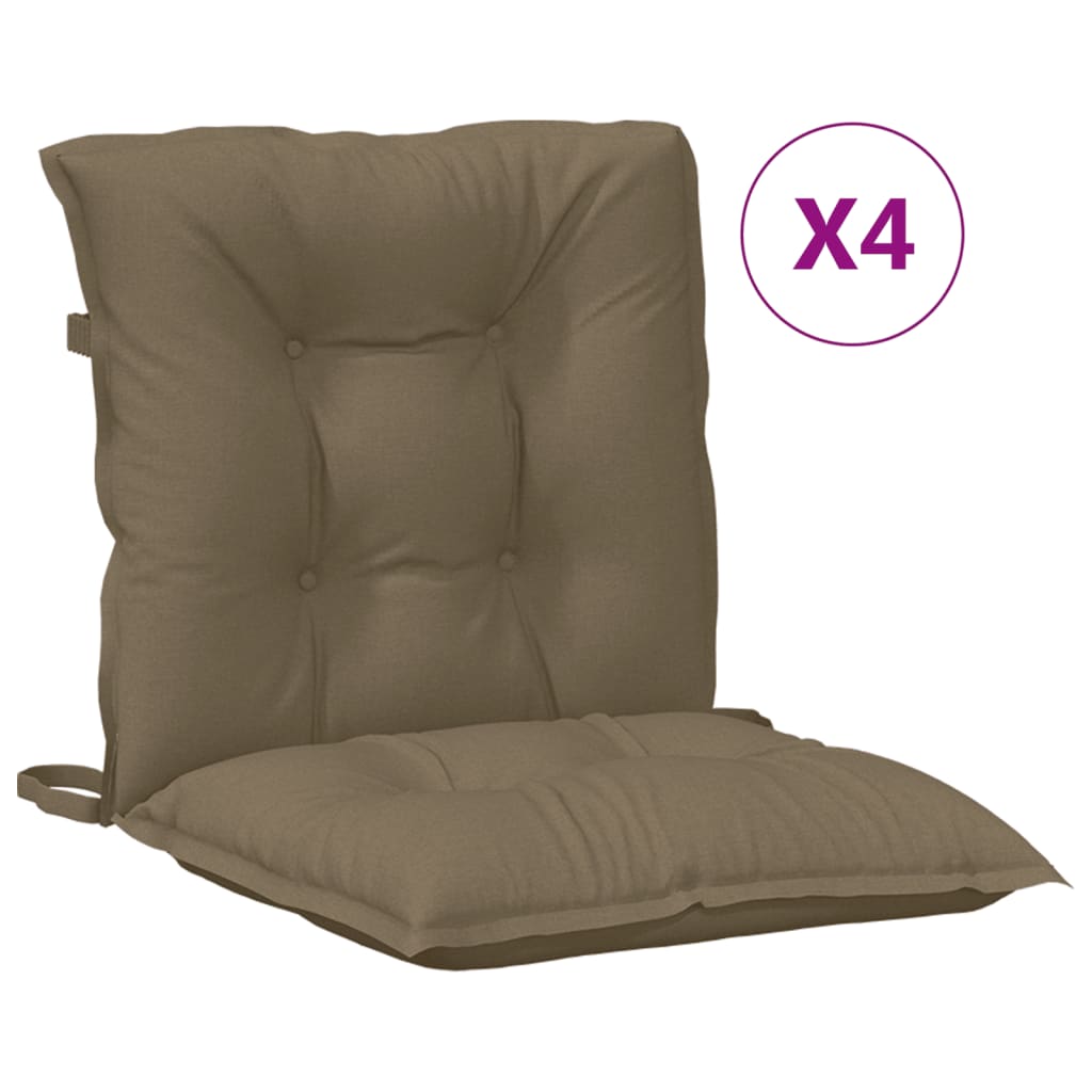 Μαξιλάρια Καρέκλας 4 τεμ. Taupe 100x50x7εκ. Ύφασμα - Pakobazaar