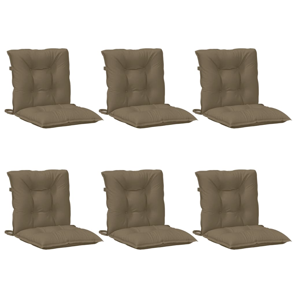 Μαξιλάρια Καρέκλας 6 τεμ. Taupe 100x50x7εκ. Ύφασμα - Pakobazaar