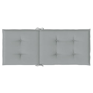 Μαξιλάρια Καρέκλας με Πλάτη 2 τεμ. Αν. Γκρι 120x50x4 εκ. Ύφασμα - Pakobazaar