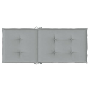 Μαξιλάρια Καρέκλας με Πλάτη 4 τεμ. Αν. Γκρι 120x50x4 εκ. Ύφασμα