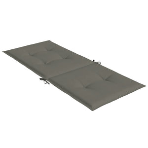 Μαξιλάρια Καρέκλας με Πλάτη 6 τεμ. Σκ. Γκρι 120x50x4 εκ. Ύφασμα
