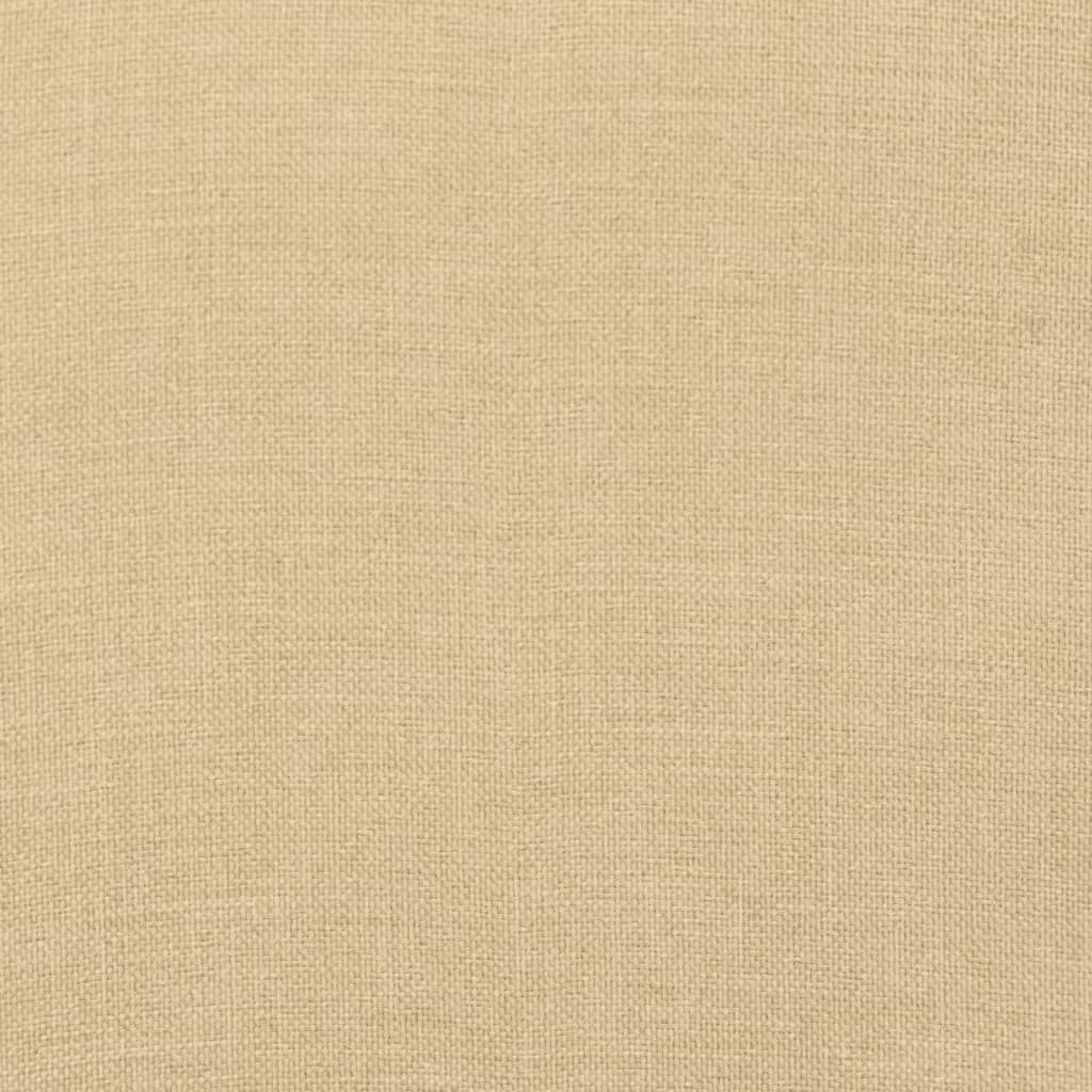 Μαξιλάρια Καρέκλας με Πλάτη 2 τεμ. Μπεζ 120x50x7 εκ. Ύφασμα