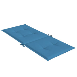 Μαξιλάρια Καρέκλας με Πλάτη 2 τεμ. Μπλε 120x50x4 εκ. Ύφασμα - Pakobazaar