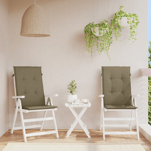 Μαξιλάρια Καρέκλας Κήπου Πλάτη 2τεμ Taupe 120x50x4 εκ. Ύφασμα