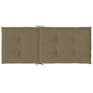Μαξιλάρια Καρέκλας Κήπου Πλάτη 2τεμ Taupe 120x50x4 εκ. Ύφασμα