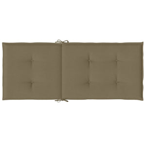 Μαξιλάρια Καρέκλας Κήπου Πλάτη 4τεμ Taupe 120x50x4 εκ. Ύφασμα