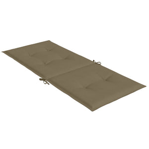 Μαξιλάρια Καρέκλας Κήπου Πλάτη 6τεμ Taupe 120x50x4 εκ. Ύφασμα