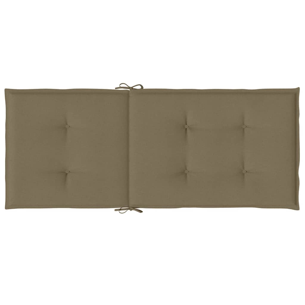 Μαξιλάρια Καρέκλας Κήπου Πλάτη 6τεμ Taupe 120x50x4 εκ. Ύφασμα