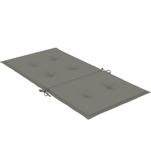 Μαξιλάρια Καρέκλας με Πλάτη 2 τεμ. Σκ. Γκρι 120x50x4 εκ. Ύφασμα - Pakobazaar