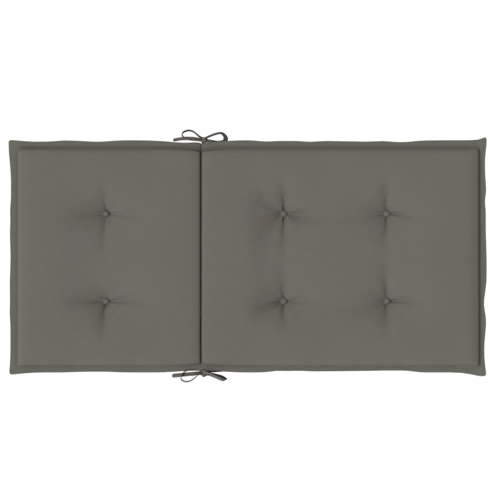 Μαξιλάρια Καρέκλας με Πλάτη 4 τεμ. Σκ. Γκρι 120x50x4 εκ. Ύφασμα