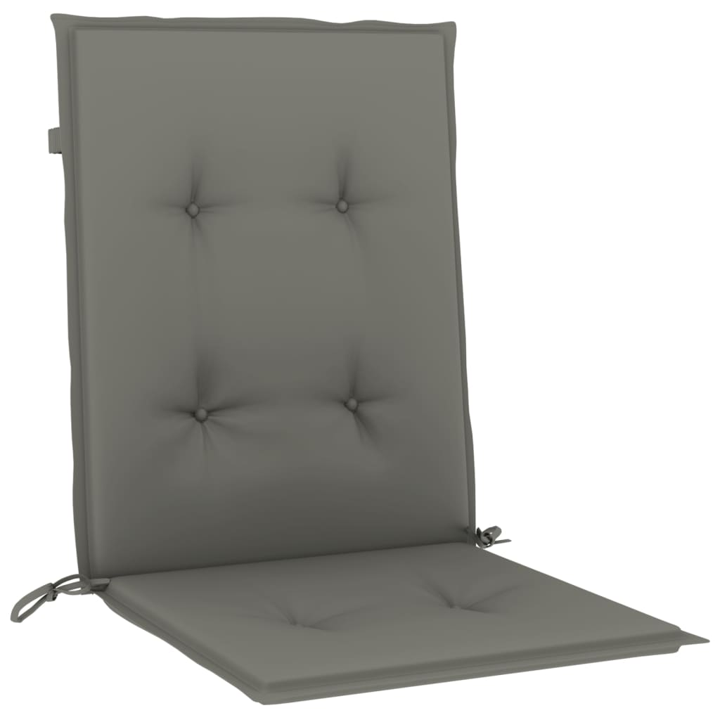 Μαξιλάρια Καρέκλας με Πλάτη 6 τεμ. Σκ. Γκρι 120x50x4 εκ. Ύφασμα